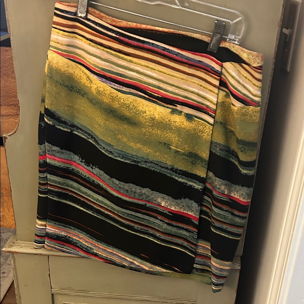 Etcetera Multicolor Striped Mini Skirt